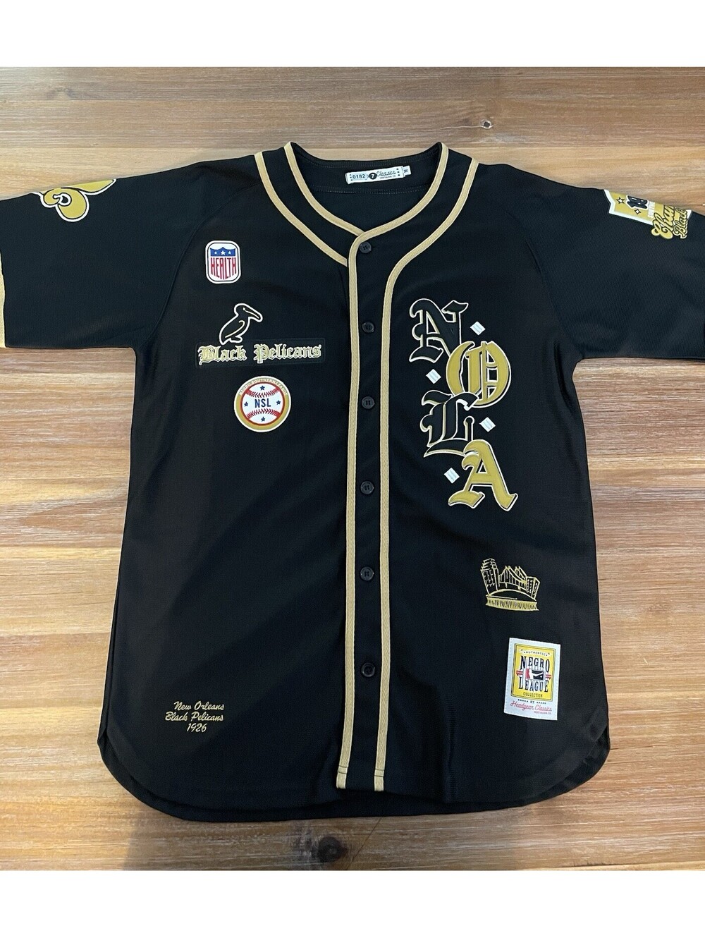BLACK PELICANS 1926 NEGRO LEAGUE BASEBALL JERSEY MENS M HEADGEAR CLASSICS NEW